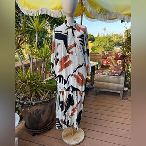 ZARA Fun Safari Print MIDI Dress NWOT $119. Size XS/S